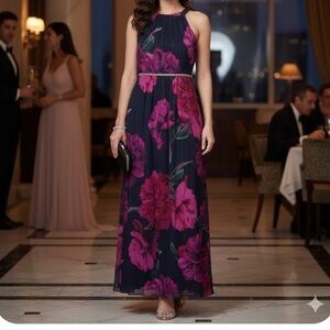 Elegant Floral Maxi Dress